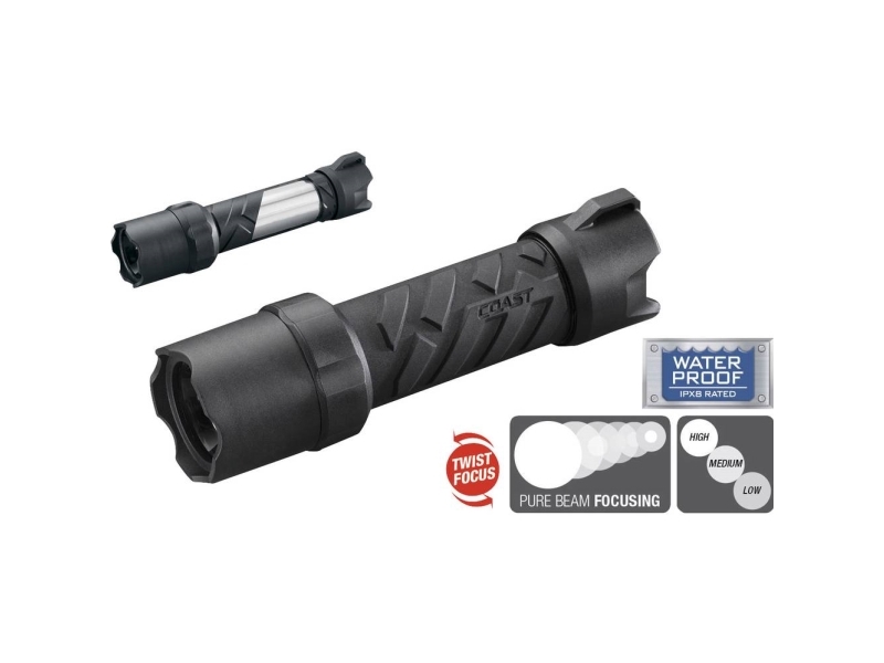 Coast Polysteel 400 Led (Rgb) Lommelygte Batteridrevet 300 Lm 15 H 182 G