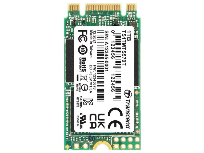 Transcend 1 Tb Intern Sata M.2 Ssd 2242 Ts1tmts570t Vs1