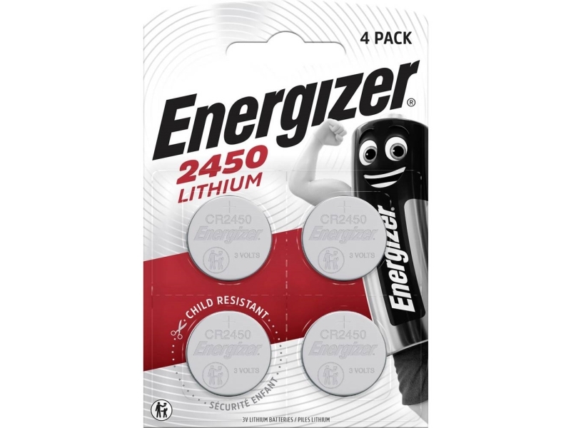 Energizer Knapcellebatteri Cr 2450 3 V 4 Stk 620 Mah Lithium