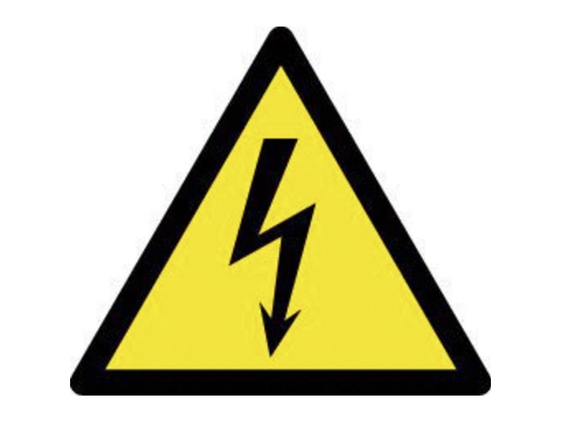 Varselskilt advarsel mot elektrisk spenning (1 stk.)