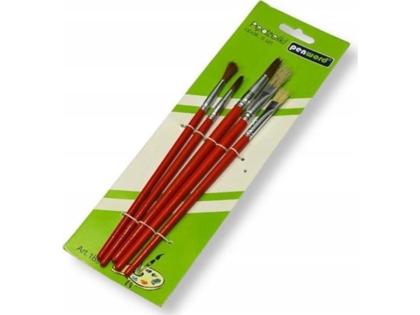 Polsirhurt penselset - 5 st | Skola & Hobby - Konstmaterial - Verktyg | GameStuff