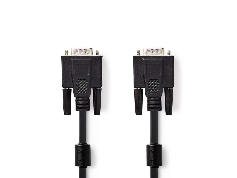 Nedis Ccgp59000bk100, 10 M, Vga (D-Sub), Vga (D-Sub), Hanstik, Hanstik, Sort