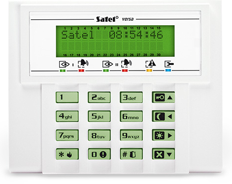 Satel Versa-Lcd-Gr, Erweiterungsmodul, Weiß, Kabelgebunden, 12 V, -10 - 55 °C, 114,5 Mm