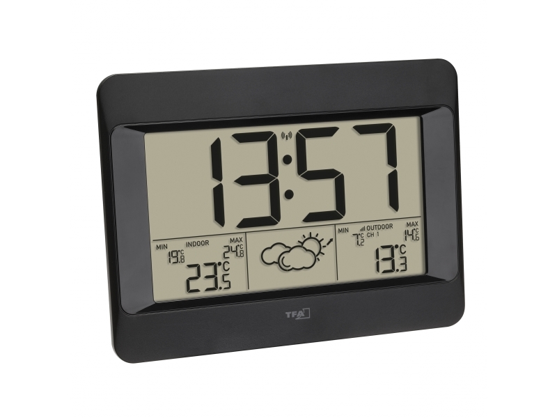 TFA-Dostmann Zeno, Svart, Inomhustermometer, Utomhustermometer, hygrometer, Termometer, Termometer, Plast, -10 - 50 ° C | Trädgården - Trädgårdstillbehör - Väderstationer & termometrar | GameStuff