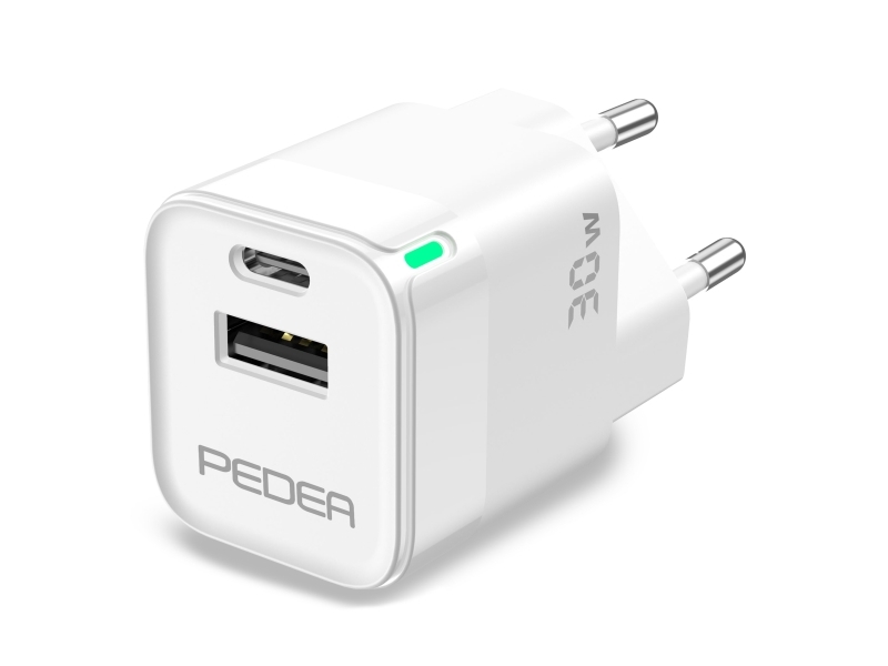 Pedea Dual Mini Reiselader 30W, Drinnen, Ac, Weiß