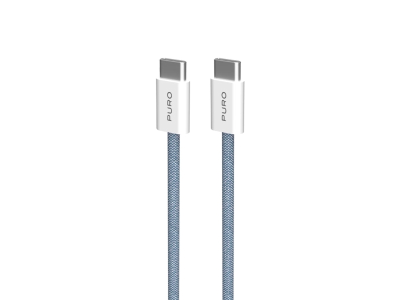 PURO PUCCCFABK415MTBLUE, 1,5 m, USB C, USB C, USB 2.0, Blå | Datortillbehör - Kablar & adaptrar - Datakablar | GameStuff