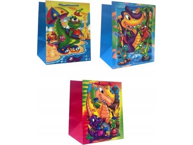 Ju-Piter Geschenkbeutel Dinozaur Jp 9155L Sd20 40X56x20 Cm Breite Bodenfläche