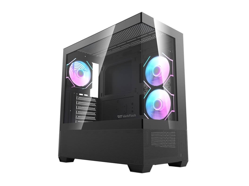 Darkflash Ds900 Pc-Gehäuse (Schwarz) + 7 Argb-Lüfter