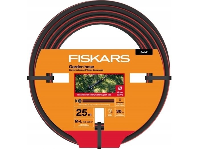 Fiskars Garten-/Schlauch Solid 3/4” 25M 1027100