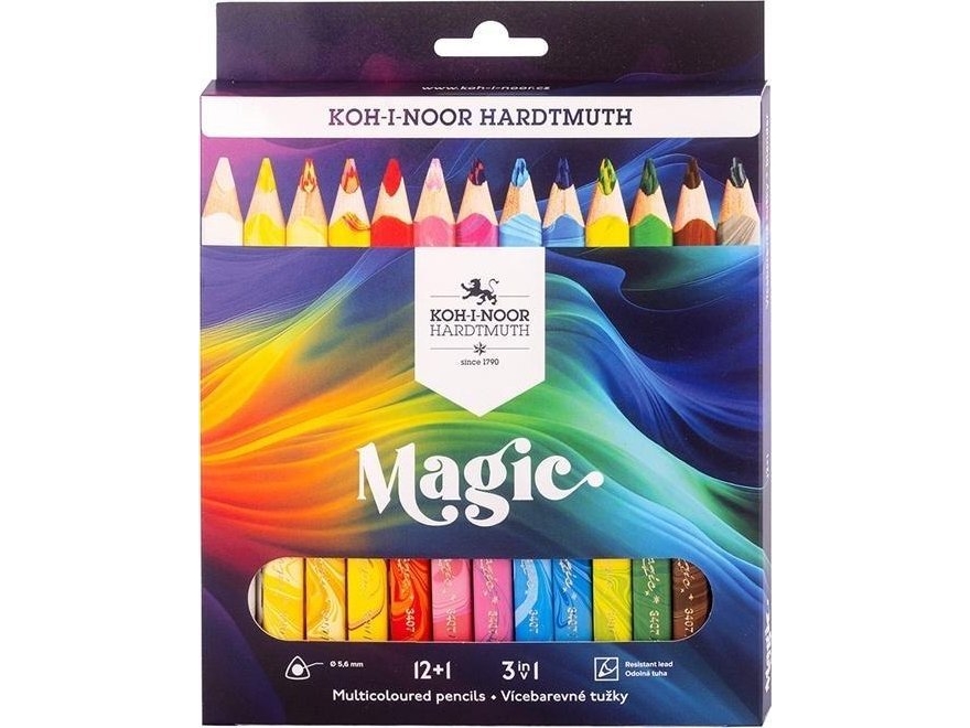 Magic trio crayons 12+1 colors | Skrivredskap - Blyertspennor & pencils - Blyertspennor | GameStuff