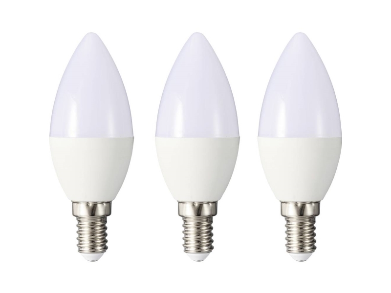 Sygonix Sy-6649658 Led (Rgb)-Lamp Eek F (A - G) E14 4.9 W = 40 W Varmhvid (Ø X H) 37 Mm X 96 Mm 3 Stk