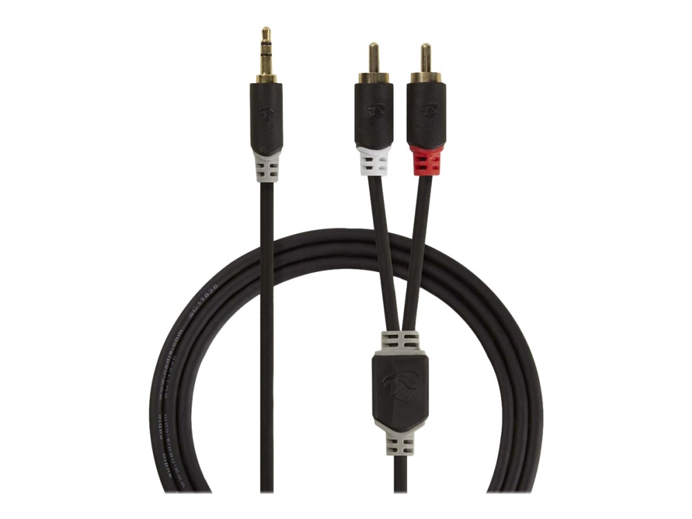 Nedis Cabw22200at30, 3.5Mm, 2 X Rca, Kupferverkleidetes Aluminium (Cca), 3 M, Anthrazit