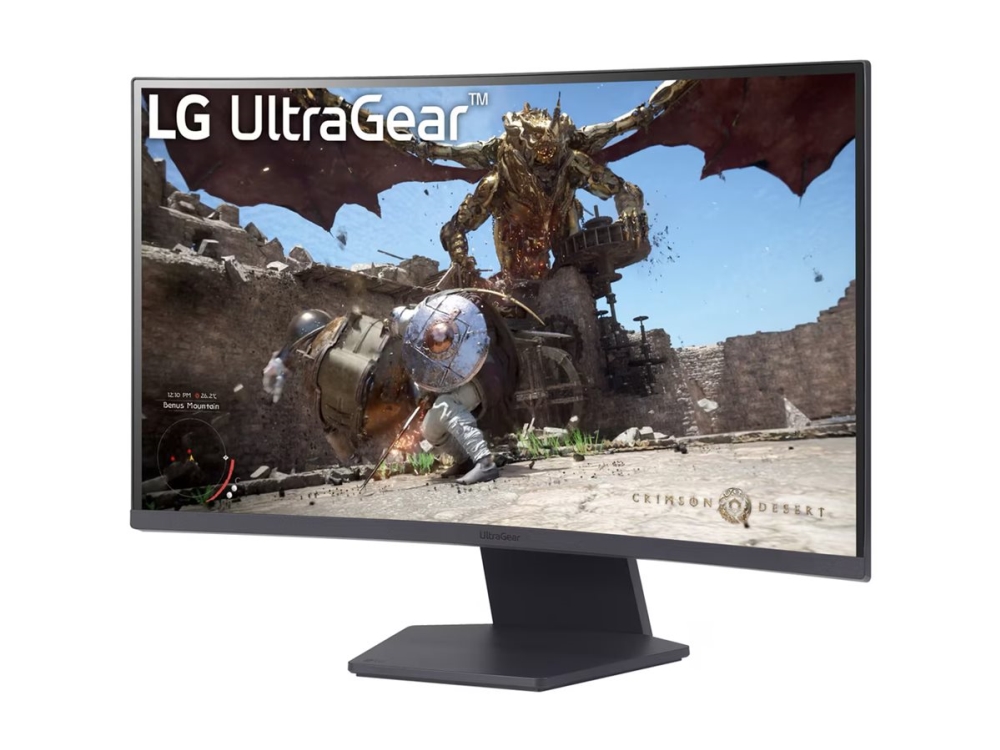 Lg Ultragear 27Gs60qx-B - Led-Skærm - Gaming - Kurvet - 27" - 2560 X 1440 Qhd @ 180 Hz - Va - 300 Cd/M² - 3000:1 - Hdr10 - 1 Ms - 2Xhdmi, Displayport