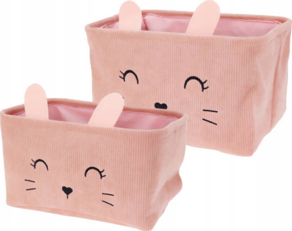 Home Styling Collection Cutie Spielzeugbehälter Mit Ohren, Kord, 2 Stück