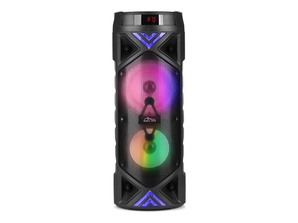 Media-Tech Funbox Keg Pro - Power-Audio-Lautsprecher Mit Bluetooth 5.0+Edr, Karaoke-Funktion, Rms 50W, Pmpo1400w, Fm-Radio, Display, Zwei 6,3"-Lautsp