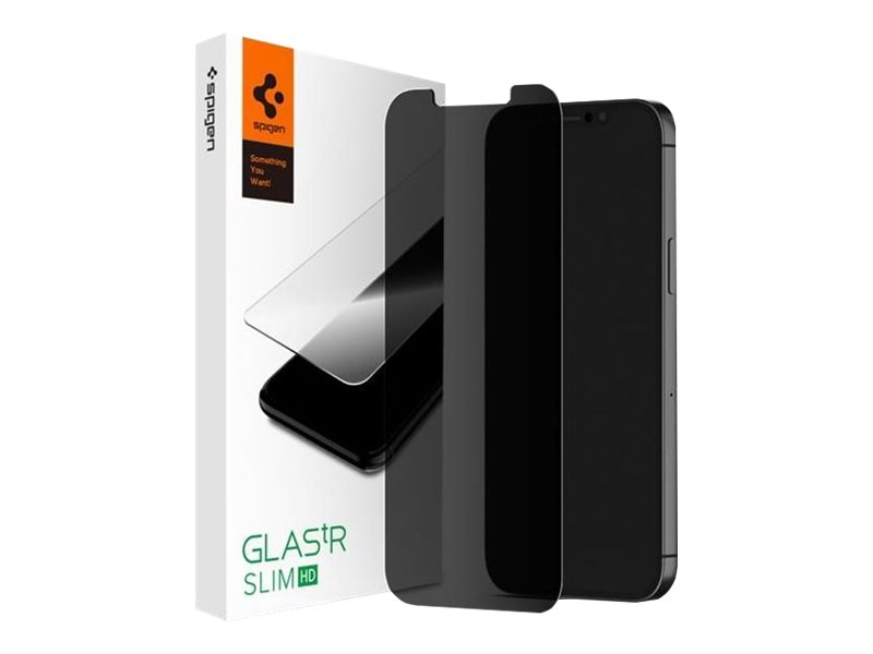 Spigen Glas.Tr Slim Hd - Skærmbeskytter For Mobiltelefon - Glas - Med Fortrolighedsfilter - 6.1" - For Apple Iphone 13, 13 Pro