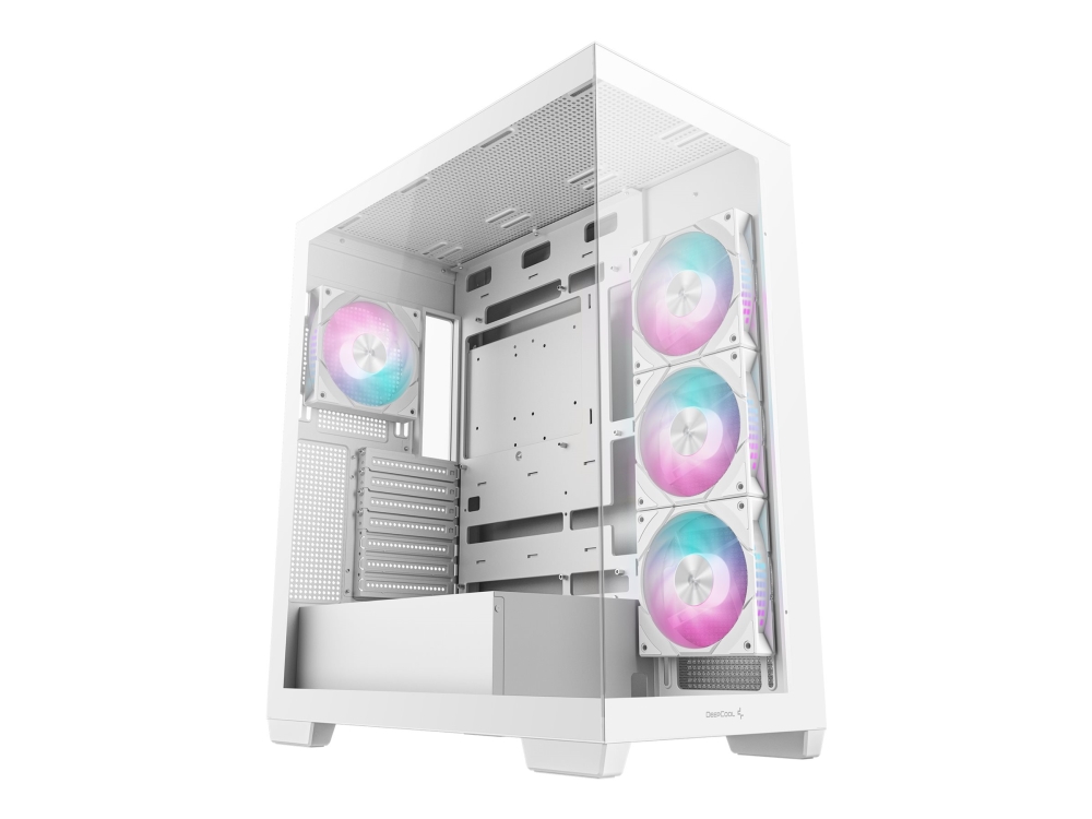 Deepcool Cg580 4F Wh - Tower - Atx - Seitenteil Mit Fenster (Gehärtetes Glas) - Kein Netzteil (Atx / Ps/2) - Weiß - Usb/Audio