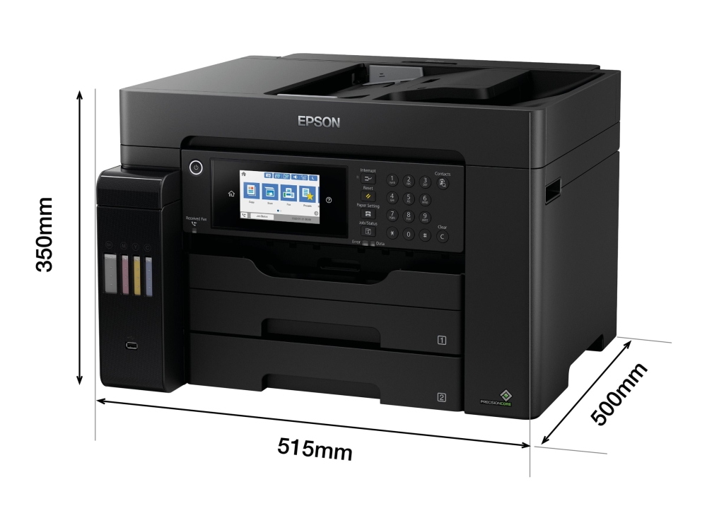 Epson Ecotank Et-16655, Tintenstrahl, Farbdruck, 4800 X 1200 Dpi, A3, Direktdruck, Schwarz