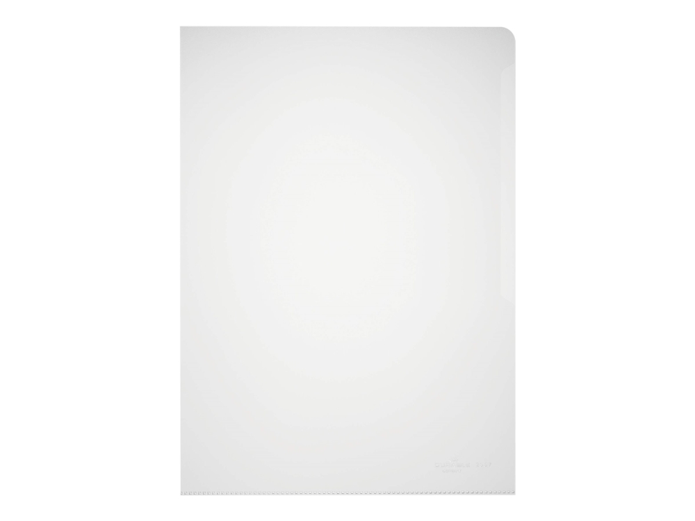 DURABLE Standard - L-formad mapp - för dokument - för A4 (210 x 297 mm) - CrystalClear (paket om 100) | Arkivering - Elastikmappar & Chartekker - Charters | GameStuff