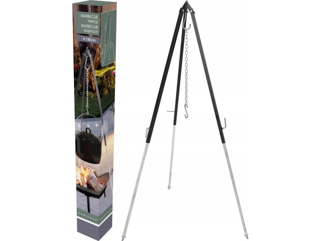 Ambiance Kettle Stand, Stahl Grillrost Verstellbar Stativ 150 Cm