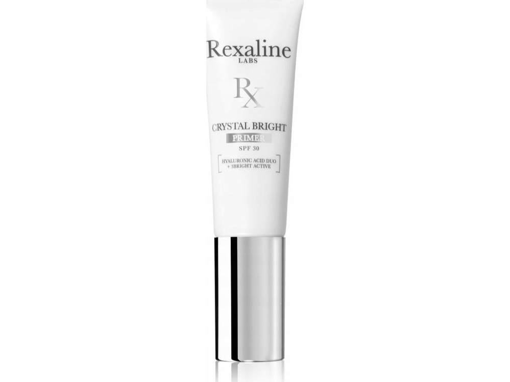 Rexaline , Crystal Bright, Hyaluronic Acid + 3 Bright Active, Illuminating, Cream Primer, 30 ml For Women