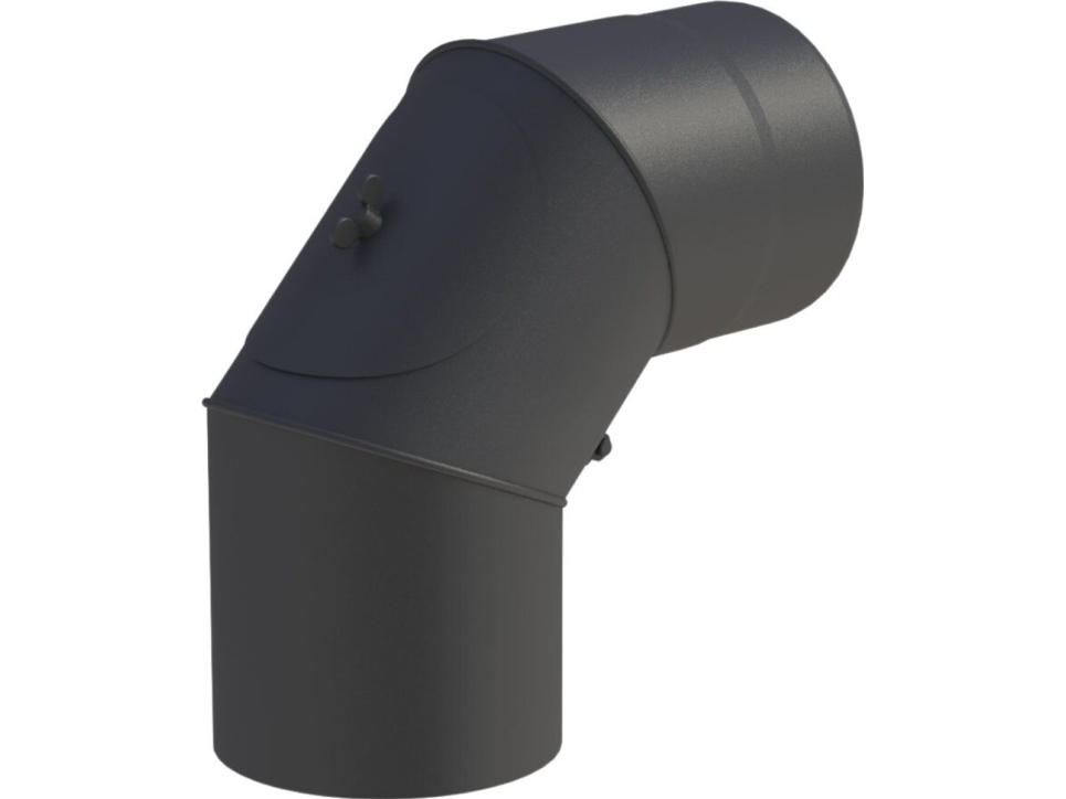 Ferrolux Kniestück Drehbar 0–90° 180 Mm Schwarz