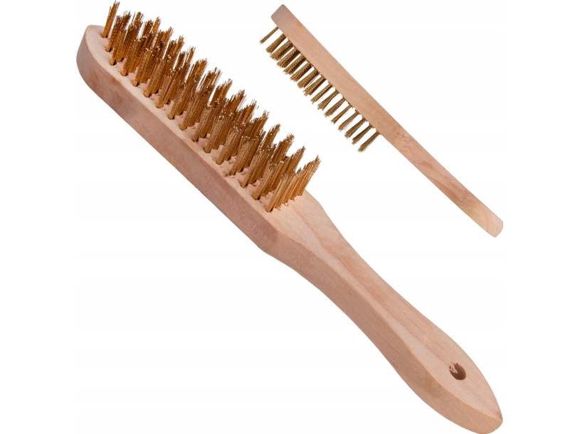 Geko Trådbørste Mod Rust Gul 5 Rækker, Træ