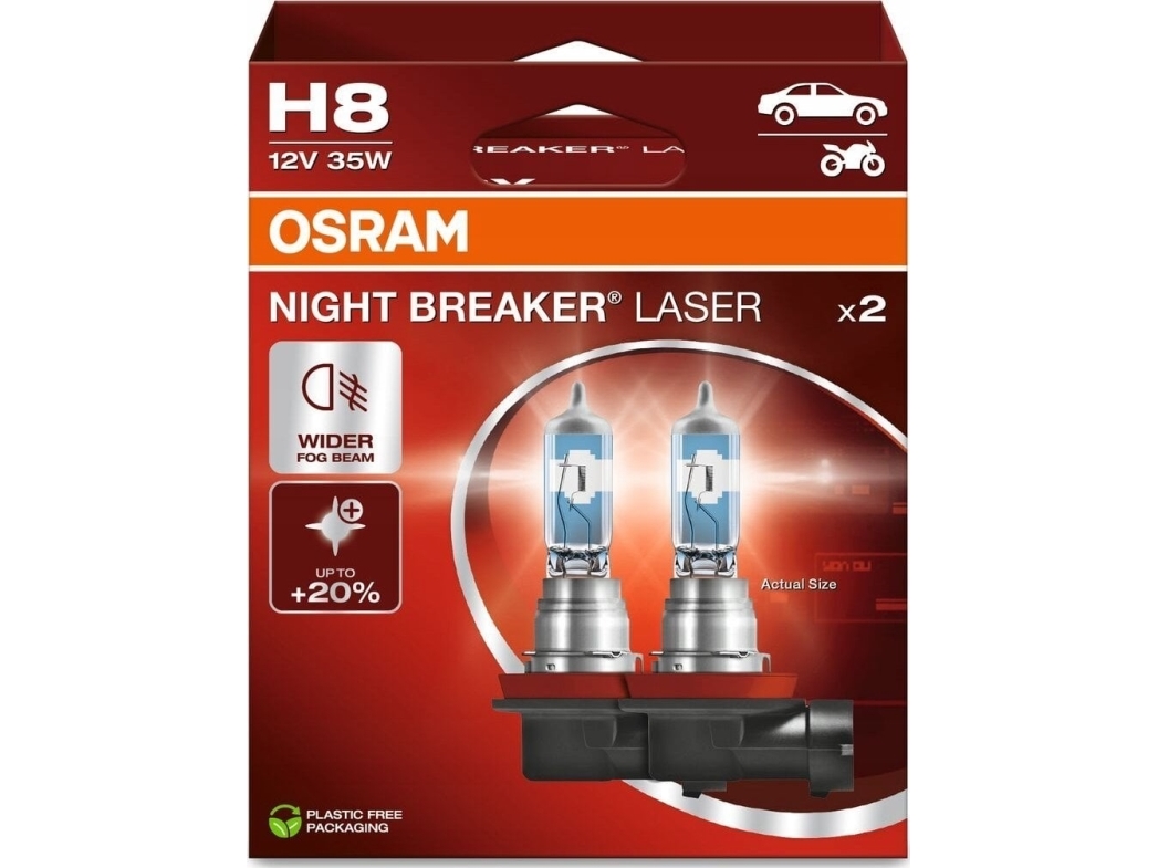 Osram 64212Nl-2Hb Halogen Lyskilde Night Breaker Laser Next Generation H8 35 W 12 V