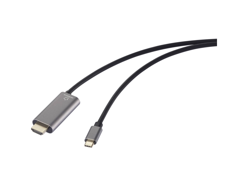 Renkforce Rf-6409790, Hdmi, Usb-C, Usb-C, 1,5 M, Sort, Grå