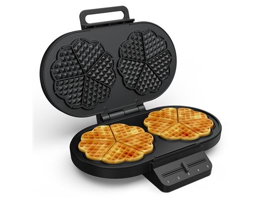 Princess 132384, 10 Waffel(N), Herz (Form), Schwarz, Aluminium, Kunststoff, 1 M