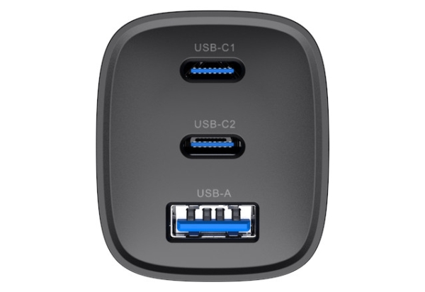 Havit Uc20 - Gan 65 W Rejseoplader Med Tre Tilslutninger, Sort (Uc20 Eu)