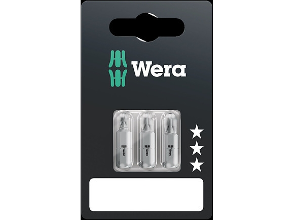 Wera 05073307001, 3 Stück(E), Phillips, 1/4", Ph 1, Ph 2, Ph 3, Sichtverpackung, Tschechische Republik