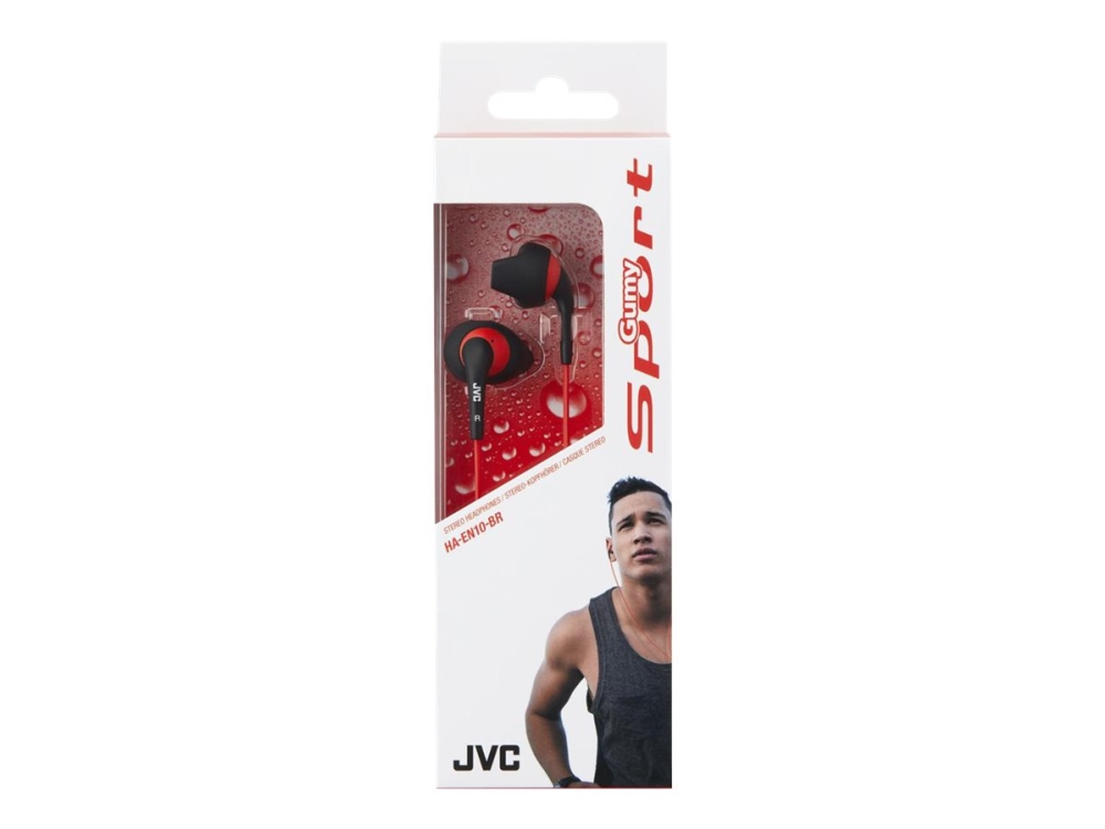 Jvc Ha-En10-Br-E, Kabelgebunden, 20 - 20000 Hz, Sport, 4,8 G, Kopfhörer, Schwarz, Rot