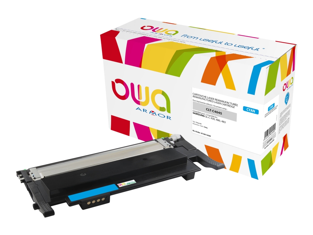 Owa Cyan Kompatibel Återanvand Tonerkassett Alternativ För: Samsung Clt C404s För Samsung Xpress C430w C480 C480fn C480fw C480w C483