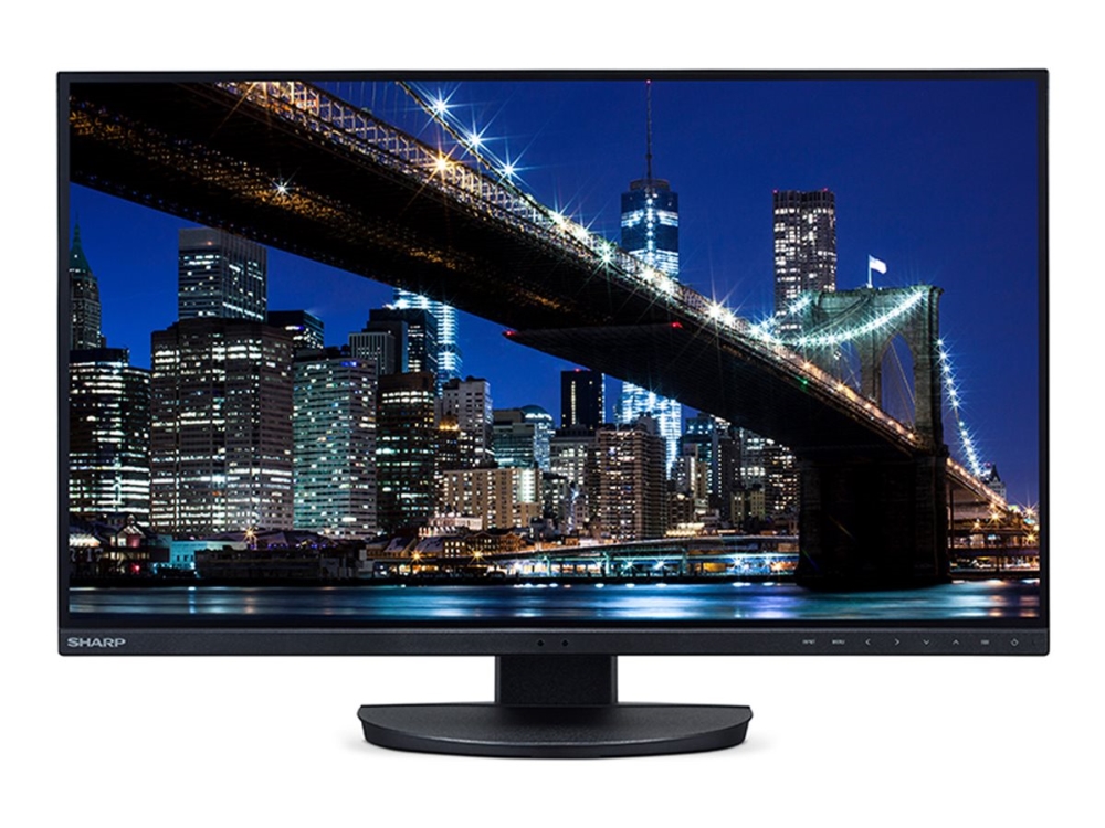 Sharp Multisync Ea272u - Led-Skærm - 27" - 3840 X 2160 4K @ 60 Hz - Ips - 400 Cd/M² - 1000:1 - 5 Ms - Hdmi, Displayport, Usb-C - Sort Ryg, Sort Front