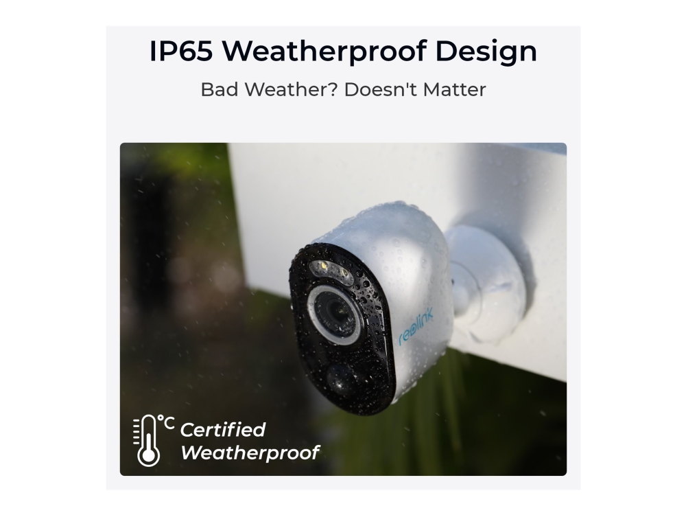 Reolink Argus Series B330-B - Nätverksövervakningskamera - kula - utomhusbruk, inomhusbruk - väderbeständig - färg (Dag&Natt) - 4 MP - 2560 x 1440 - 2K - fast lins - ljud - trådlös - Wi-Fi - H.265 - DC 5 V | Foto och video - Videoövervakning - Övervakningsutrustning | GameStuff