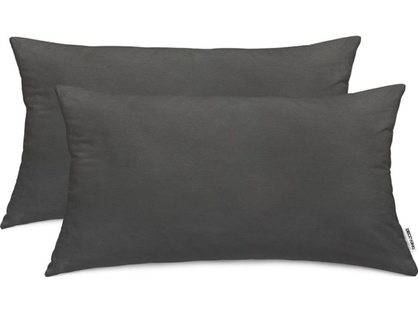 DecoKing Pagalvės užvalkalas 40x80 (2 vnt.) tamsiai pilkos spalvos