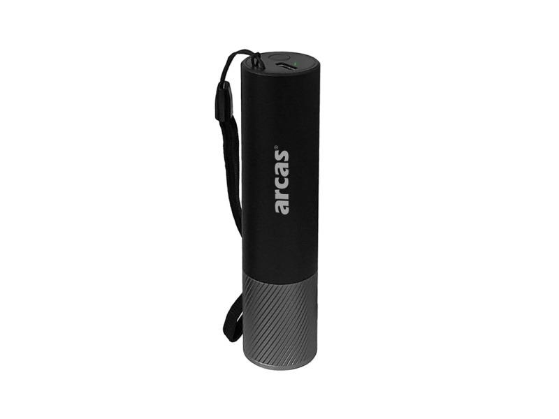 Pocket Flashlight 3W, Rechargeable Usb-C, Black, Arcas