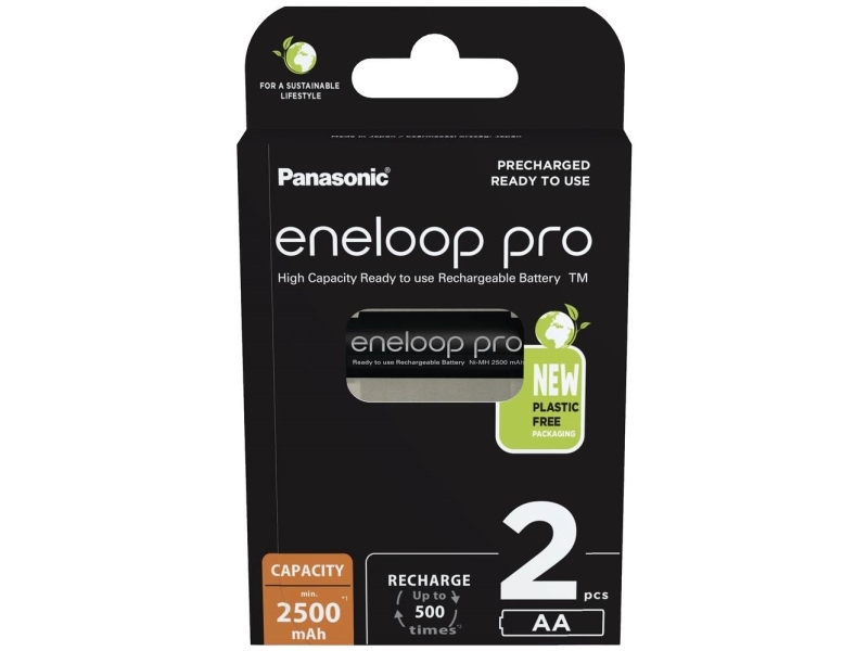 Panasonic Eneloop Pro R6 Aa 2550mah Batteri 2vnt