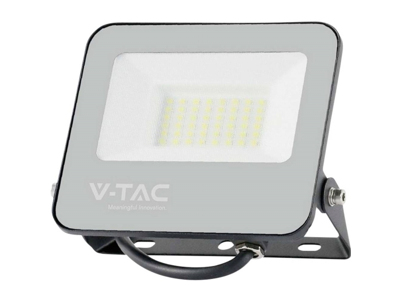 V Tac Led Projektor 30w Samsung Chip Svart 160lm/w Vt 44031 4000k 4800lm 5 Års Garanti