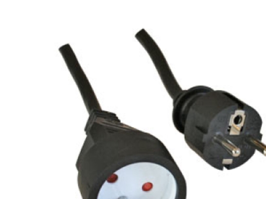 Logon Pspc03, 3 M, 1 Ac Stikkontakt(Er), Sort