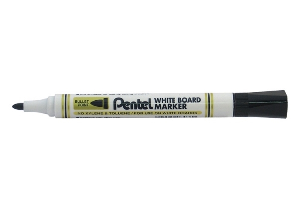 Pentel Mw85, 12 Stk, Sort, Projektilspids, Sort, Hvid, Plast