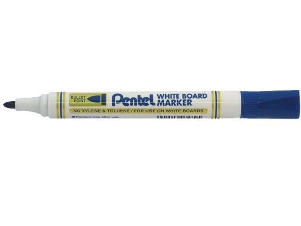 Pentel Mw85, 12 Stk, Blå, Projektilspids, Blå, Hvid, Plast