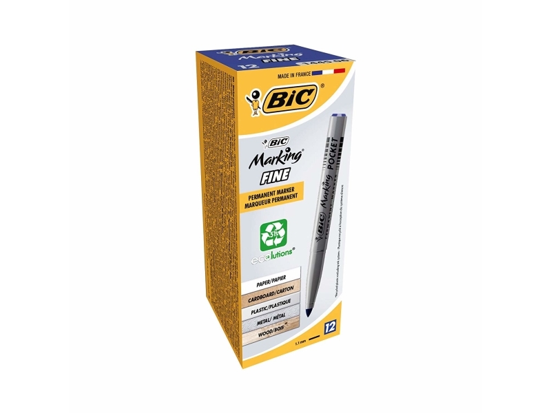 Bic Marking Pocket 1445, Rundspitze, Blau, Blau, Silber, Medium, 4,2 Mm, 1,1 Mm