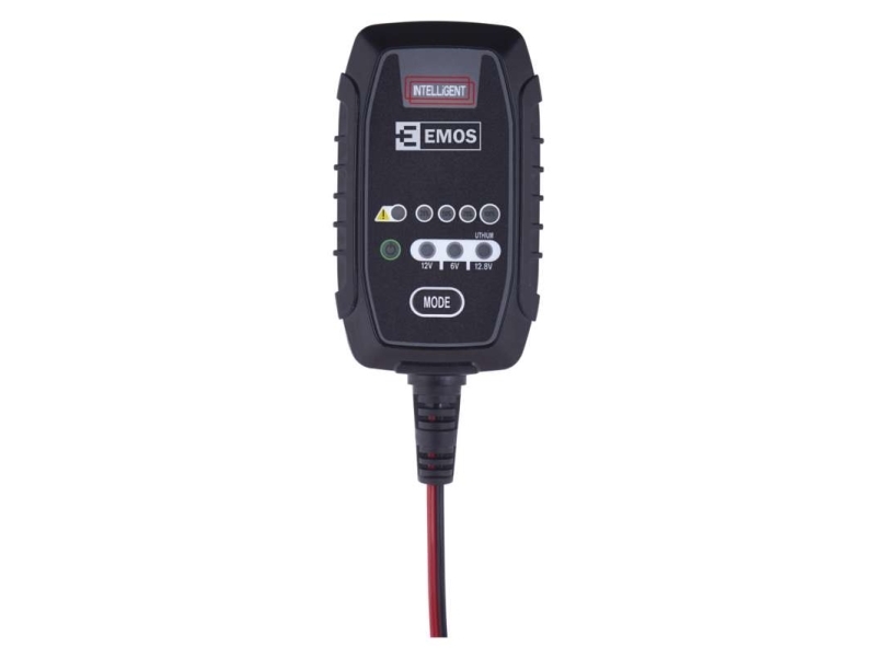 Emos N1015, 7.3 - 14.5 V, 0,8 A, 220 - 240 V, 50 hz, 1,8 m, Överhettning, Omvänd polaritet, Kortslutning | Bilvård & Biltillbehör - Säkerhetsutrustning för Bilen - Batteri underhåll | GameStuff