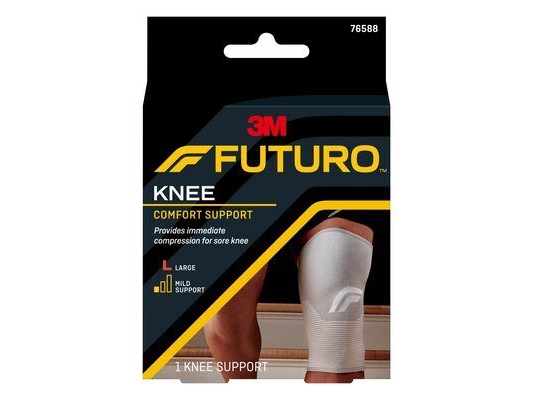 3M FUTURO 76588, Kne, Støttebandasje, L, Nylon,Polyester,Spandex, Grå, Sport