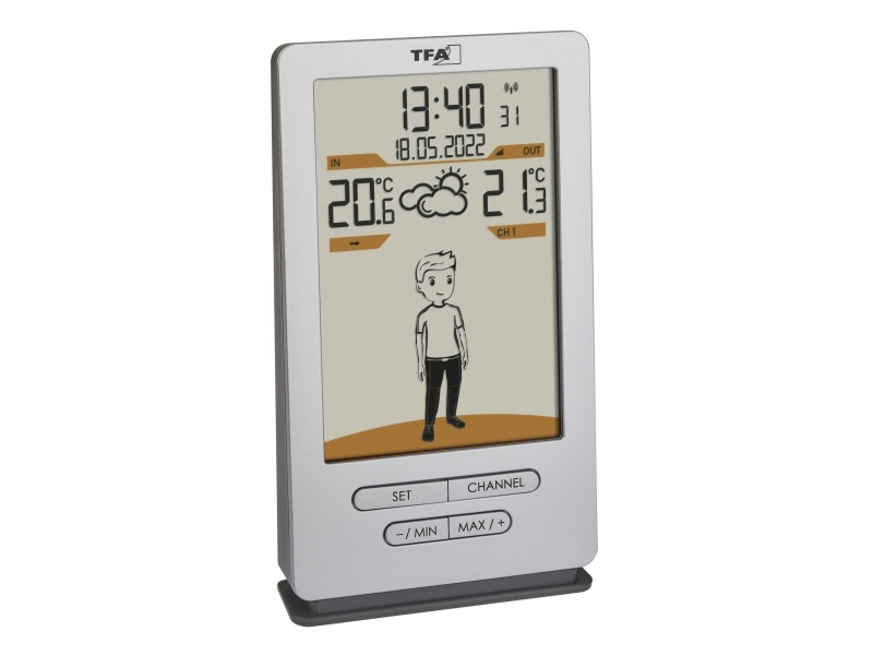 TFA-Dostmann Weather Jack, Silver, Inomhustermometer, Utomhusbarometer, Utomhustermometer, Barometer, Termometer, Barometer, Termometer, Plast, 0 - 50 ° C | Trädgården - Trädgårdstillbehör - Väderstationer & termometrar | GameStuff