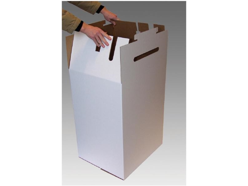 Valgkasse, 200 l, 540 x 450 x 750 mm, hvid