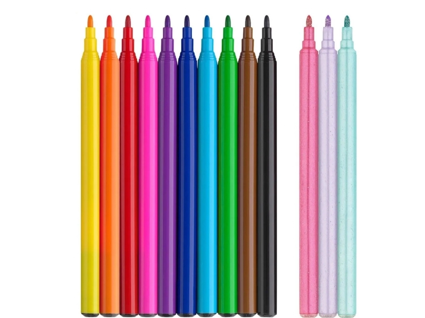 Faber-Castell 554213, 13 styck, Blandade färger, Multifärg, Rund, Vattenbaserat bläck | Skrivredskap - Märkpennor - Whiteboard pennor | GameStuff
