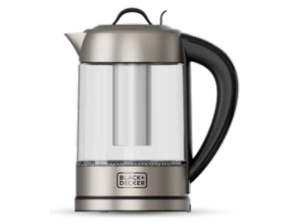 Black & Decker Bxke2205e, 1,7 L, 2200 W, Schwarz, Edelstahl, Transparent, Regelbare Temperatur, Wasserstandsanzeige, Drahtlos